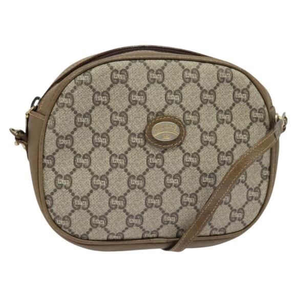 GUCCI GG Plus Supreme Shoulder Bag Pvc Beige Gold - Picture 1 of 16